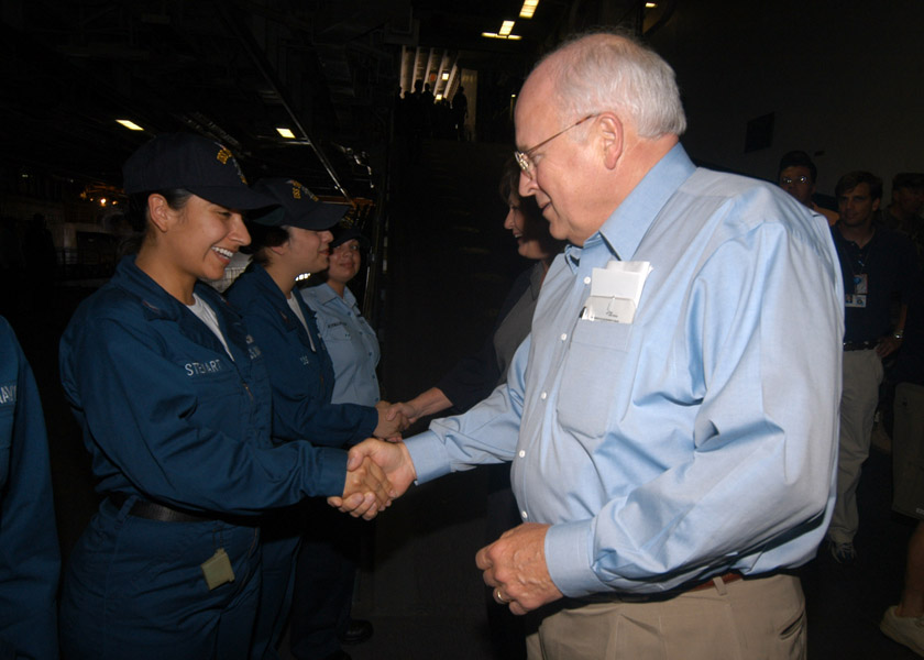 PO2 Jennifer Stewart meeting Vice President Cheney